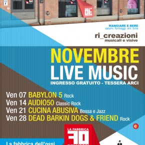 Novembre Live Music La Fabbrica dell'ossi - tutti i venerdì