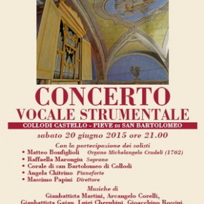 Pieve di San Bartolomeo - Sabato 20 Giugno, ore 21,00 Concerto a Collodi Castello