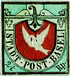 L’angolo del filatelico (N°21) I francobolli più famosi e di valore : 01-07-1845: Cantone di Basilea (Svizzera) La "colomba di Basilea"