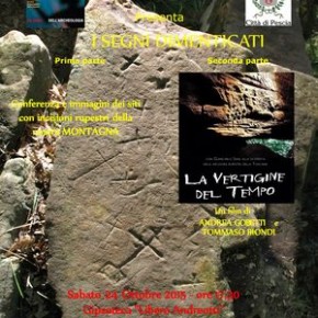 Palagio 24 ottobre : "I segni dimenticati" Conferenza e immagini dei siti con incisioni rupestri della nostra montagna