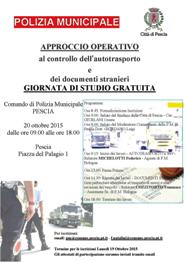 Comune di Pescia : Giornata di studio gratuita per le Forze di Polizia Locale