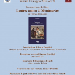 Montecarlo 13 maggio : Presentazione del libro di Franco Donatini sulla vita del pittore  Henry de Toulouse Lautrec