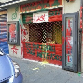 Danneggiata la sede pesciatina di Casapound da anonimi  autodefinitesi "Ieri partigiani, oggi antifascisti"