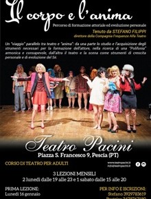 Pescia Corso di Teatro per adulti Presso il Teatro Pacini dal mese di gennaio 2017