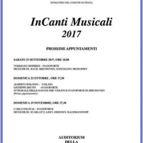 Domenica 22 ottobre InCanti Musicali Alberto Bologni e Giuseppe Bruno