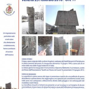 Pescia Venerdì 23 Febbraio Presentazione restauro conservativo del cippo di viale Garibaldi dedicato alle vittime del nazifascismo