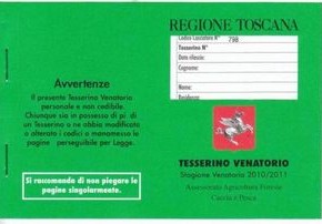 Pescia Consegna tesserini venatori