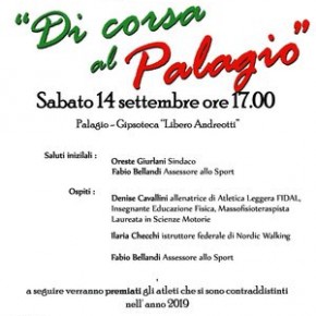 Pescia Palagio  sabato 14 settembre. Convegno Culturale "Di Corsa al Palagio".