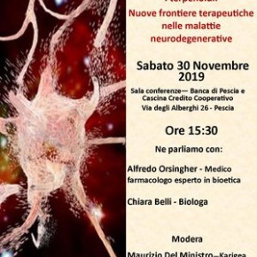 Sala conferenze della Banca di Pescia e Cascina sabato 30 novembre. "I terpenoidi: Nuove frontiere terapeutiche nelle malattie neurodegenerative"