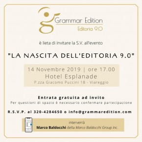 Viareggio Hotel Esplanade giovedì 14 novembre.presentazione  "Grammar Edition" - Editoria 9.0