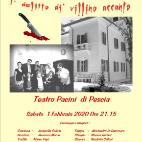 Pescia Teatro Pacini sabato 1 febbraio. “I' delitto di' villino accanto” con l'Accademia dei Rintronati di Quartaia per la seconda del Teatro del Sorriso
