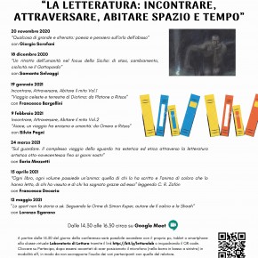Pescia Liceo Lorenzini giovedì 15 aprile ''La letteratura: incontrare, attraversare, abitare spazio e tempo''.