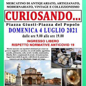 DOMENICA 4 LUGLIO TORNA L'ANTIQUARIATO IN CENTRO A  MONSUMMANO TERME