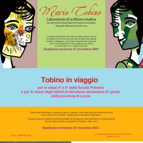 Premio Mario Tobino per le Scuole - XVI edizione  Il tema di questa edizione è: Tobino in viaggio     Il Premio Mario Tobino, annualmente istituito per promuovere la figura del grande scrittore viareggino, è rivolto agli istituti scolastici della provincia di Lucca.
