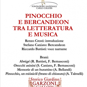 Collodi, Pinocchio e il Bercandeon.  Giovedì 23 giugno concerto e letture  a ingresso libero al giardino storico Garzoni.