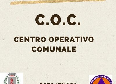 Comune di Pescia. Apertura Centro 0perativo Comunale emergenza estate 2022