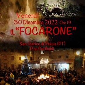 San Quirico Piazza Garibaldi  Venerdì 30 Dicembre ''Il Focarone''
