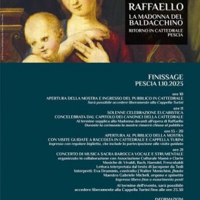 Cattedrale di Pescia domenica 1 ottobre ore 21. Concerto di finissage per il saluto a 'La Madonna del Baldacchino' di Raffaello