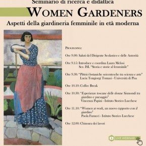 Pescia Istituto Agrario Anzilotti sabato 18 novembre. Convegno “Women Gardeners: aspetti della giardineria femminile in età moderna”