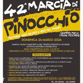 Pescia domenica 24 marzo. 42esima Marcia di Pinocchio